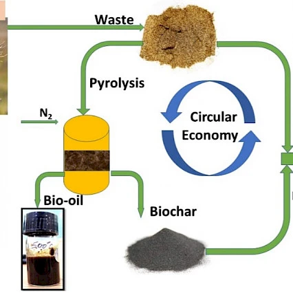 Utilization of mixed food waste and post-extraction solid waste for Bio-energy and wastewater treatment