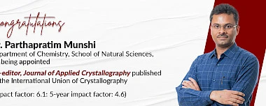 Professor Parthapratim Munshi, Ph.D. FRSC, Department of Chemistry appointed Co-Editor of the 