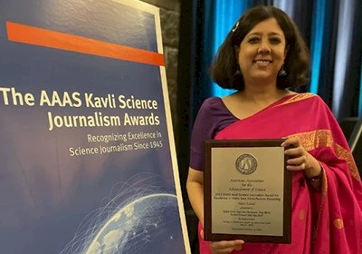 Bahar Dutt wins the prestigious AAAS Kavli Science Journalism Award