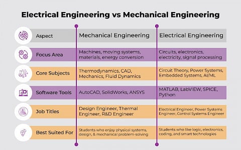 Which Engineering branch talks to you more...Electrical or Mechanical?