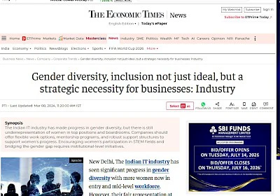 Gender diversity, inclusion not just ideal, but a strategic necessity for businesses: Industry