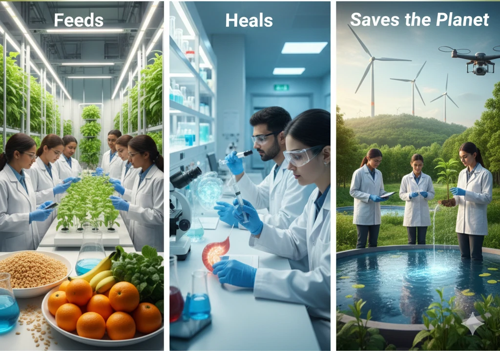 A B.Sc. In Biotechnology teaches applying science to solve real-world problems.