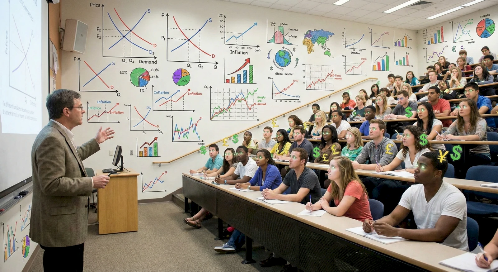 Economics courses are for those that genuinely care yet think data and logics