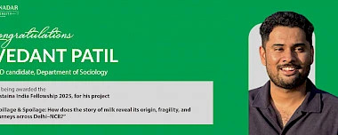 Vedant Patil awarded the Sustaina India Fellowship