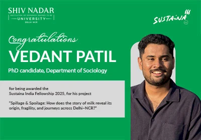 Vedant Patil awarded the Sustaina India Fellowship