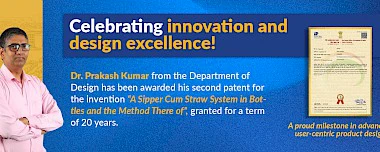 Dr. Prakash Kumar Awarded Second Patent for Innovative Sipper Cum Straw Bottle System