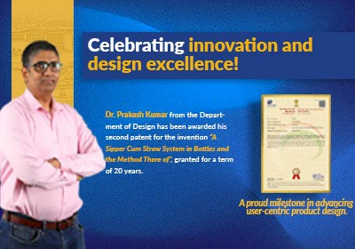 Dr. Prakash Kumar Awarded Second Patent for Innovative Sipper Cum Straw Bottle System
