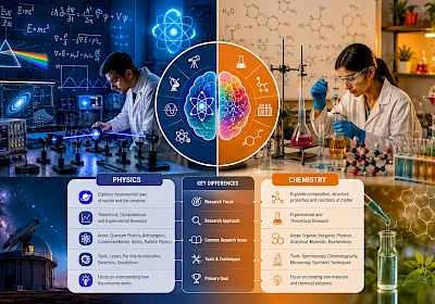 Ph.D. in Physics vs Ph.D. in Chemistry: Comparing Research Areas, Emerging Trends & Career Opportunities