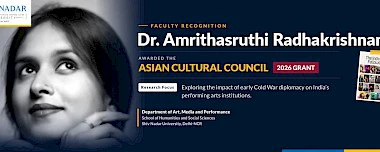 Dr. Amrithasruthi Radhakrishnan Awarded Asian Cultural Council 2026 Grant